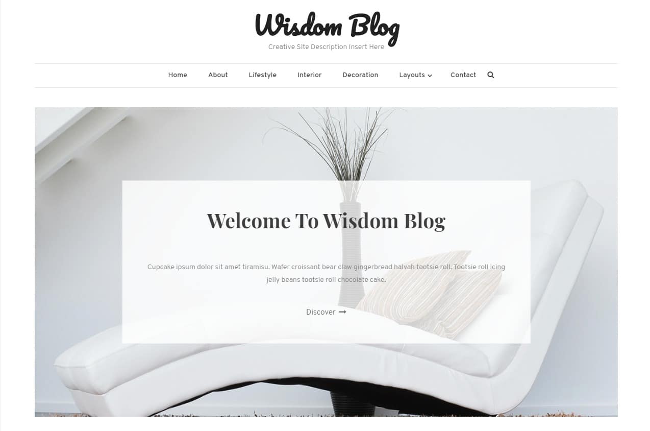 wisdon minimal wordpress theme