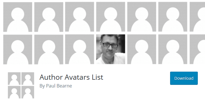 author avatars list - create author page wordpress