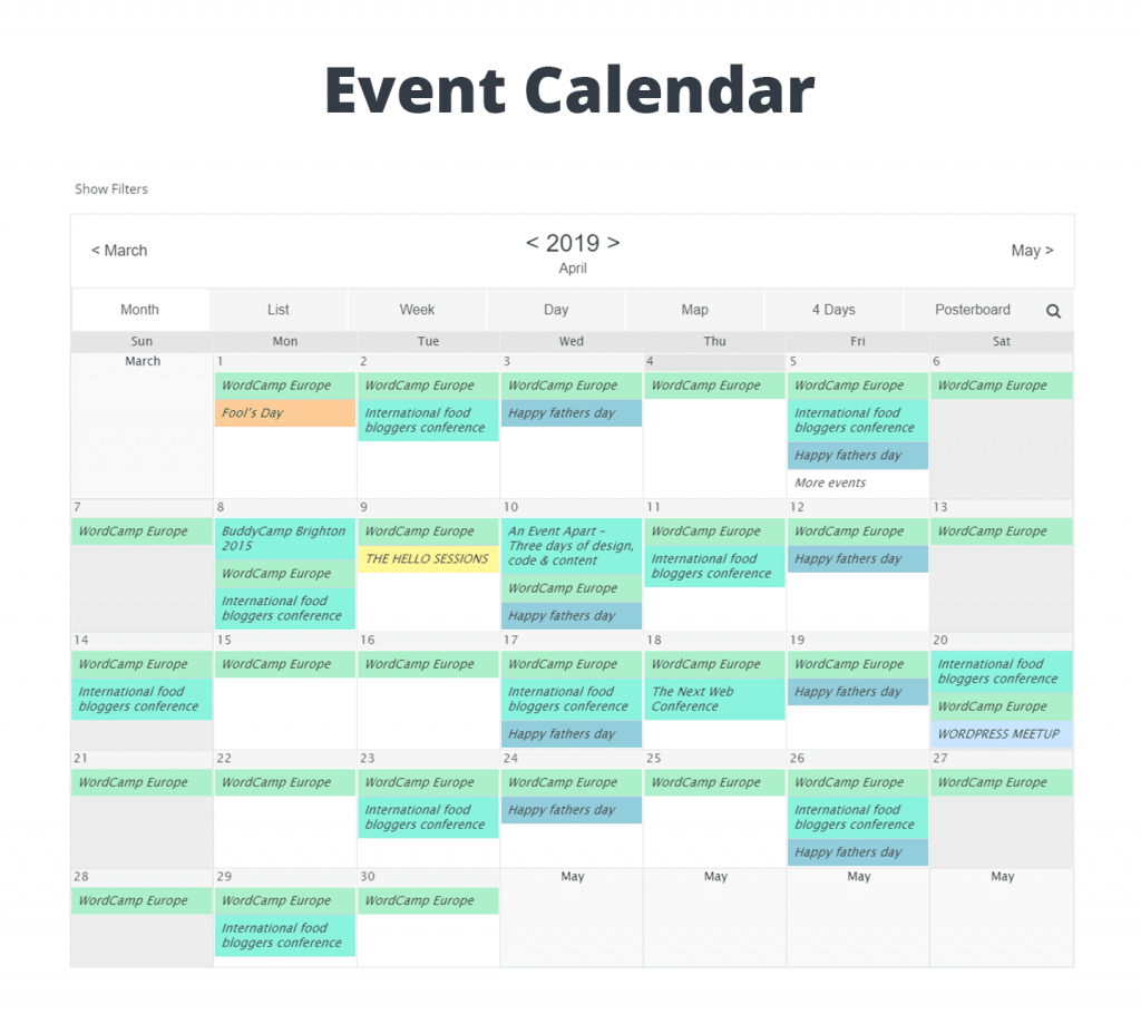 Event Calendar Demo