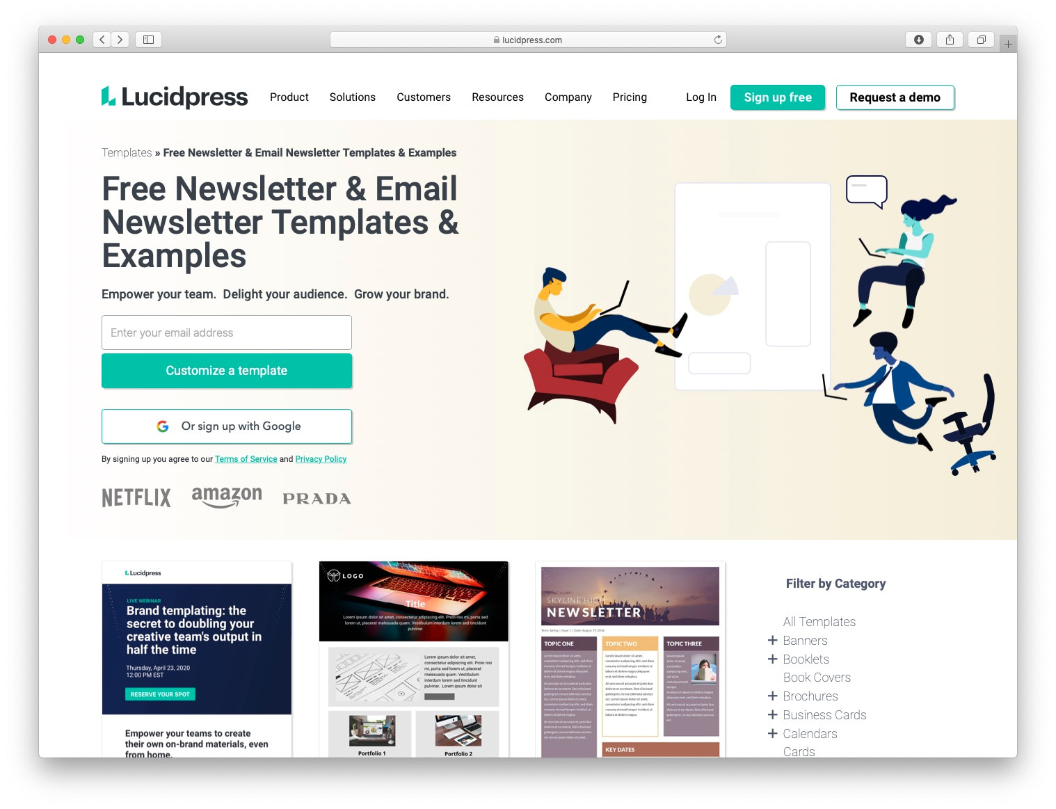 Free email newsletter templates: lucidpress