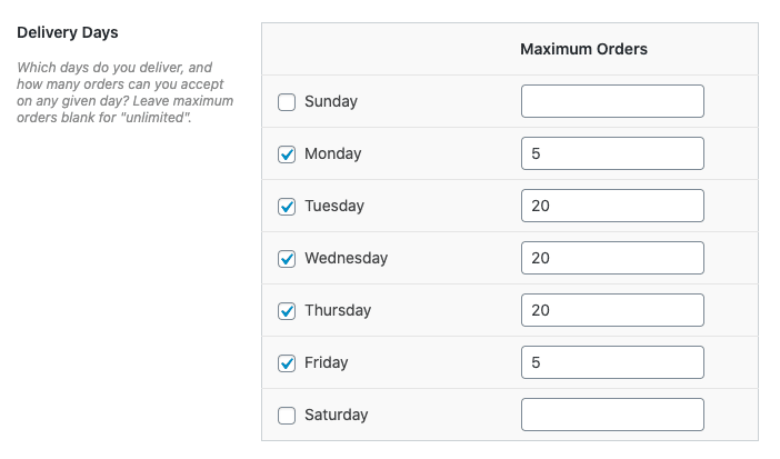 woocommerce schedule delivery days