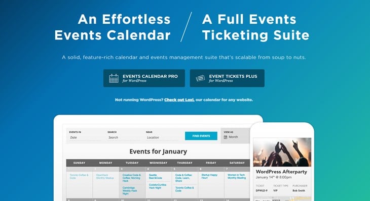 the events calendar wordpress plugin