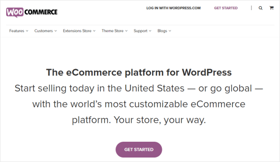 The WooCommerce front page