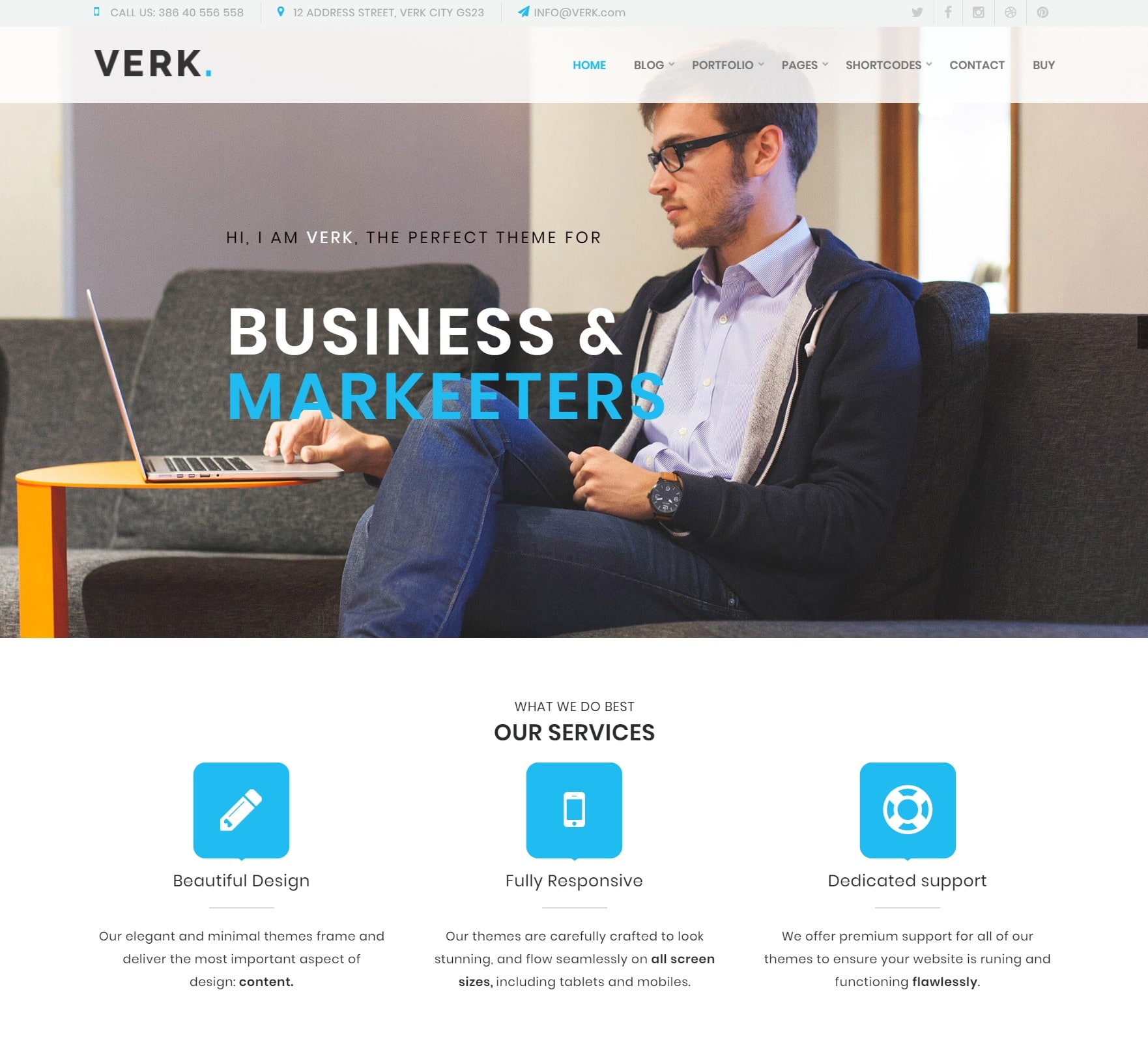Verk Premium WordPress Theme for business