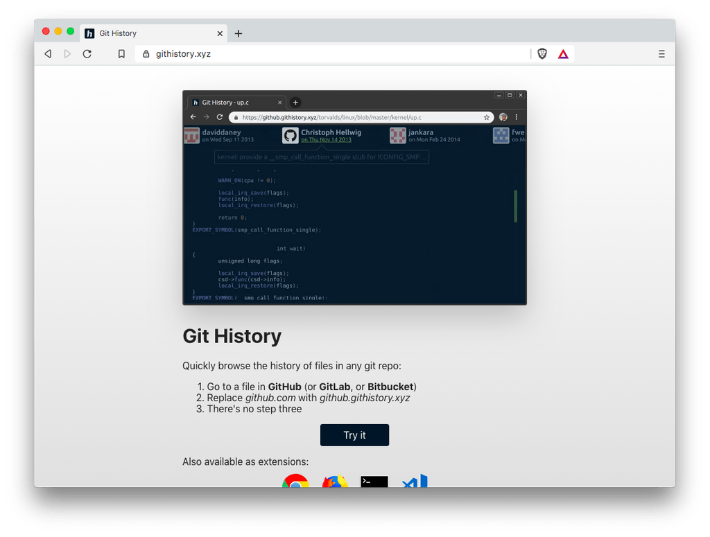 Front-End Tools: Git History