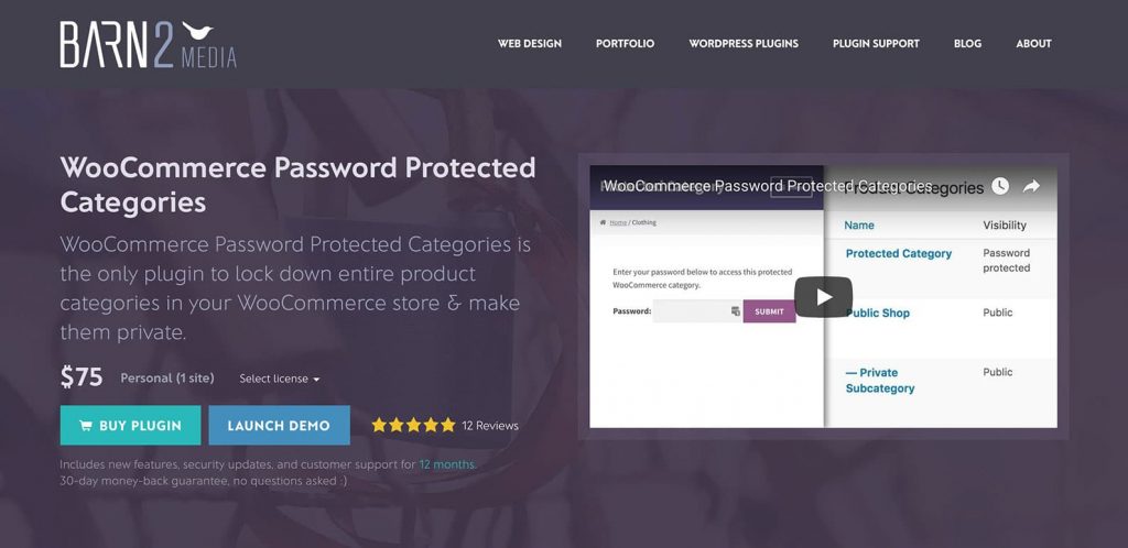 WooCommerce Password Protected Categories