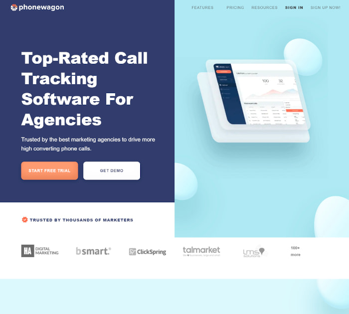 Best call tracking software: PhoneWagon