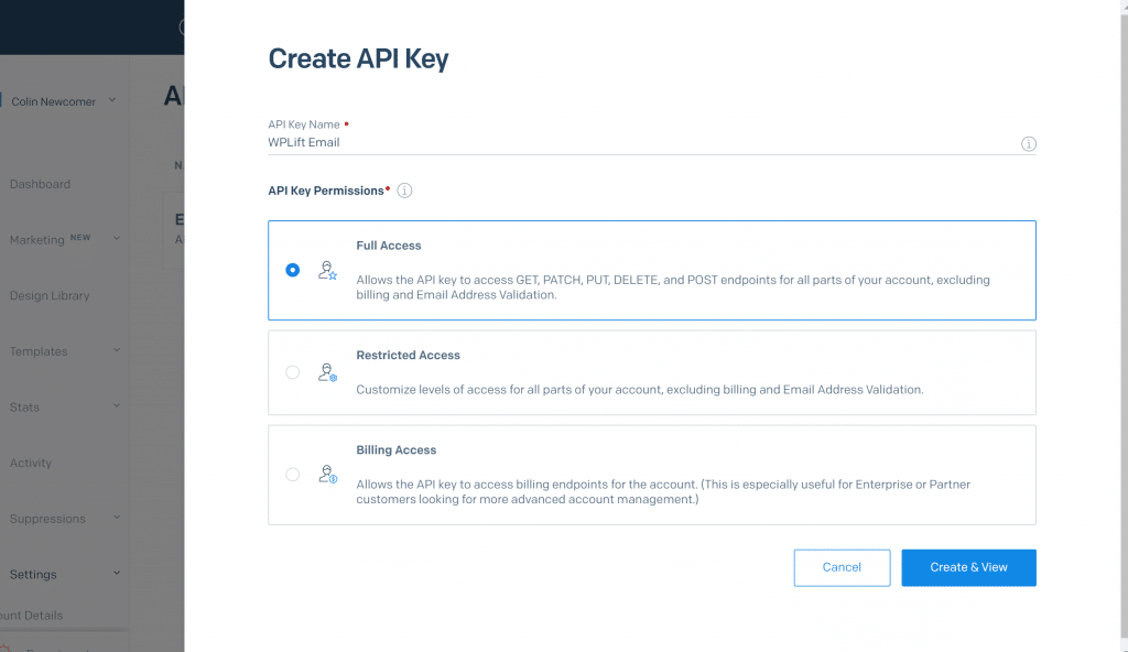 Create an API key to fix WordPress emails not sending