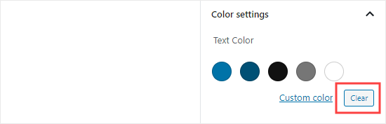 Setting your block back to the default text color