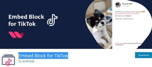 Embed Block for TikTok