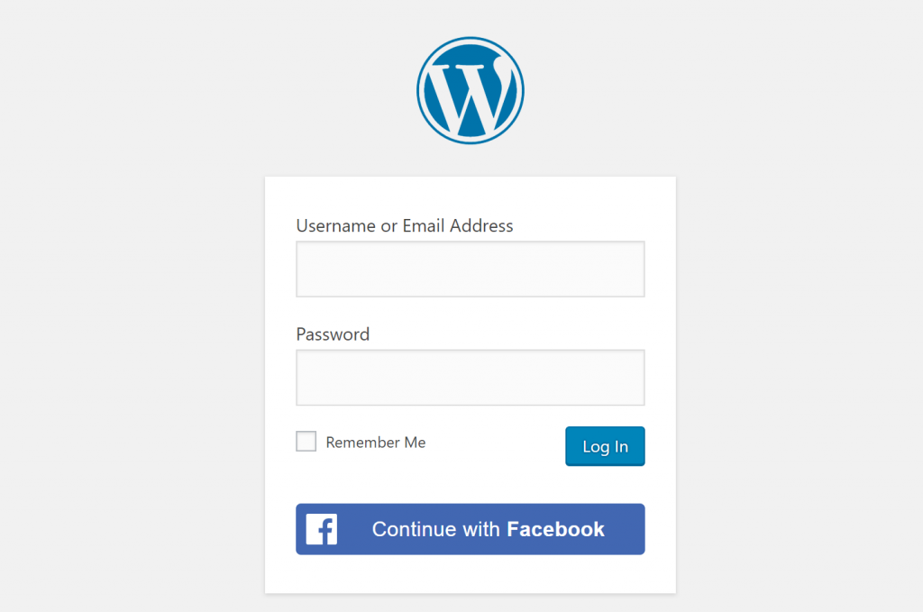 Facebook WordPress social login