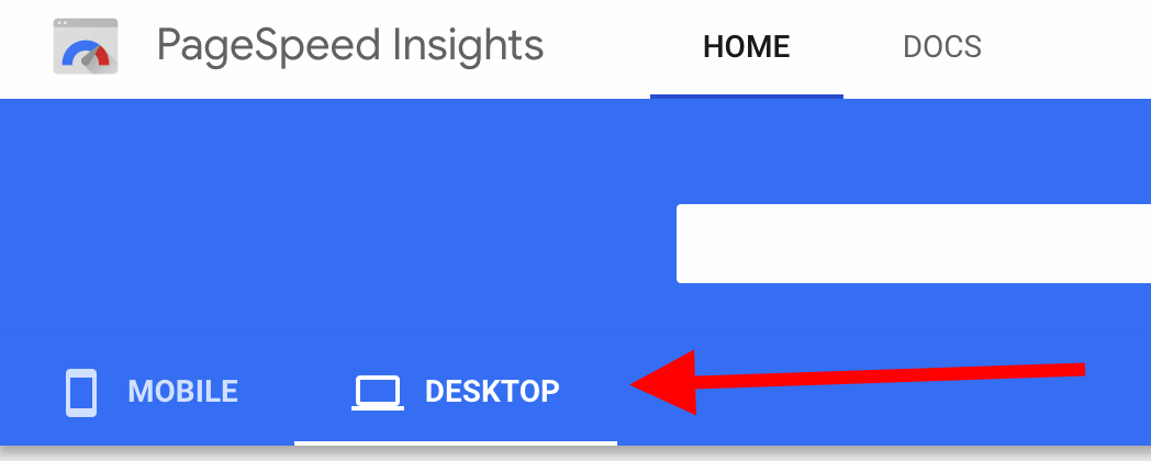 pagespeed insights mobile and desktop