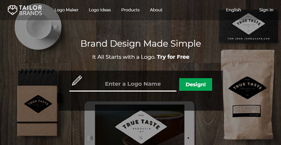 Tailor Brands' logo maker