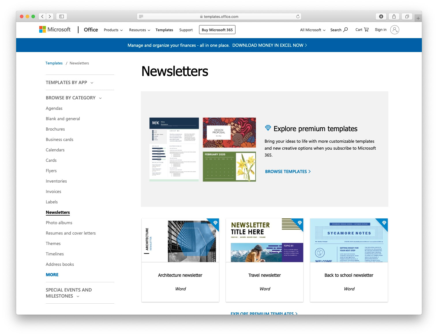 Free email newsletter templates: microsoft