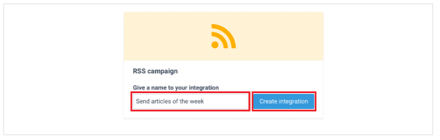 Name your RSS Newsletter Automation campaign