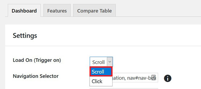 enable scroll trigger
