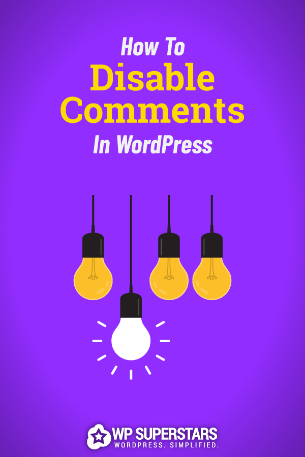 How To Disable Comments In WordPress