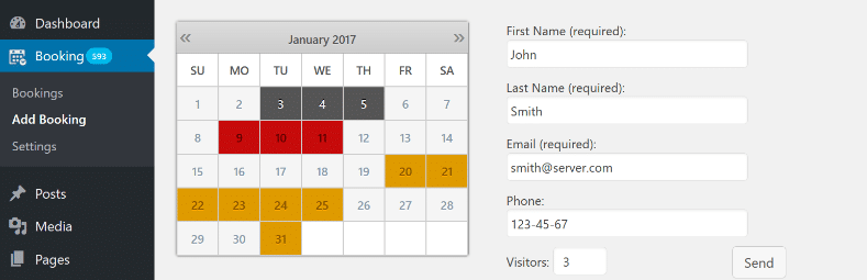 booking calendar plugin free